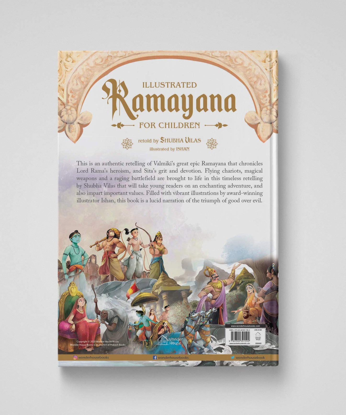 Illustrated Ramayana for children by Shubha Vilas - Hardbound & Color