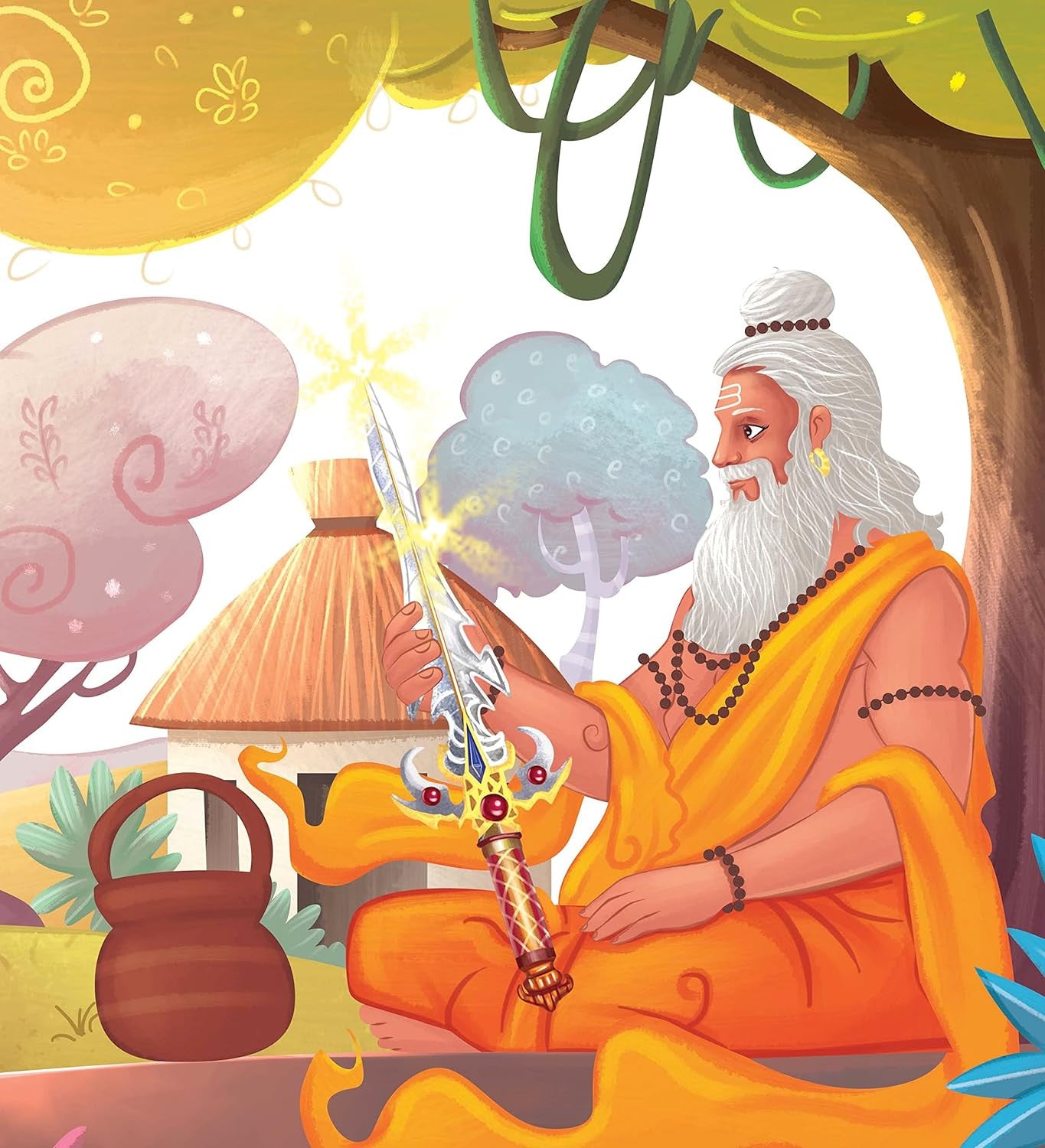 Gods of India - Indra Tests The Sage by Shubha Vilas