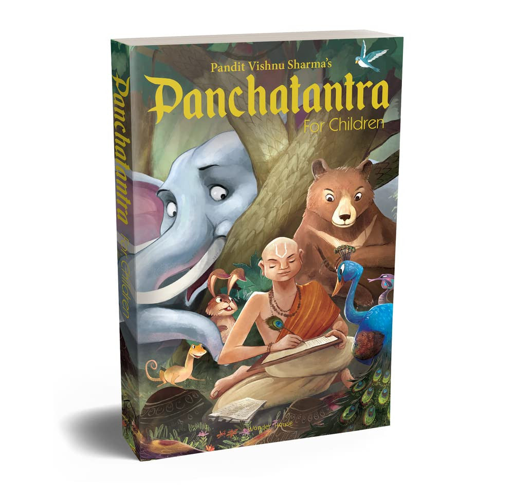 Pandit Vishnu Sharma's Panchatantra For Children: Illustrated stories (Black and White)