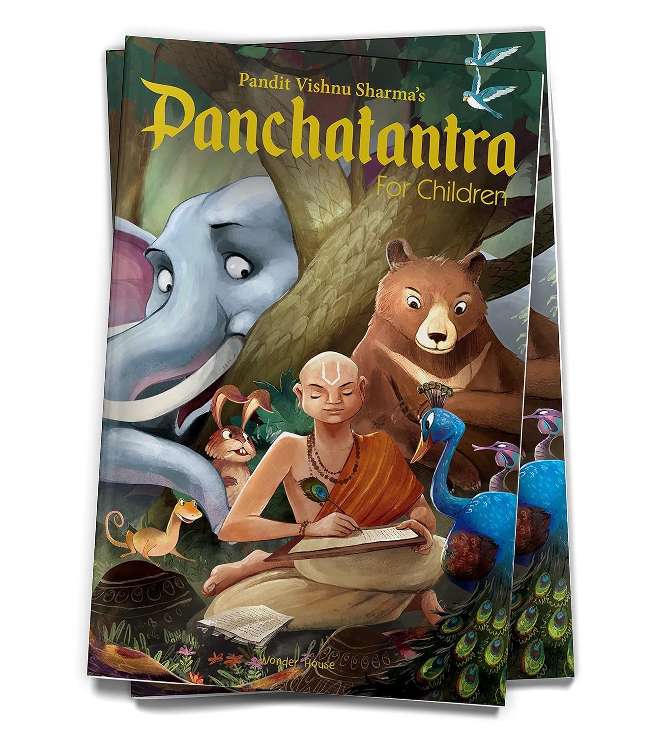 Pandit Vishnu Sharma's Panchatantra For Children: Illustrated stories (Black and White)