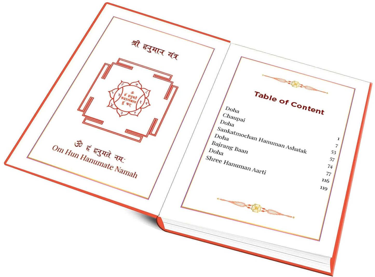 Hanuman Chalisa Pocket Book ( Hindi, Roman Hindi) Hardbound Premium Edition in a Gift Case