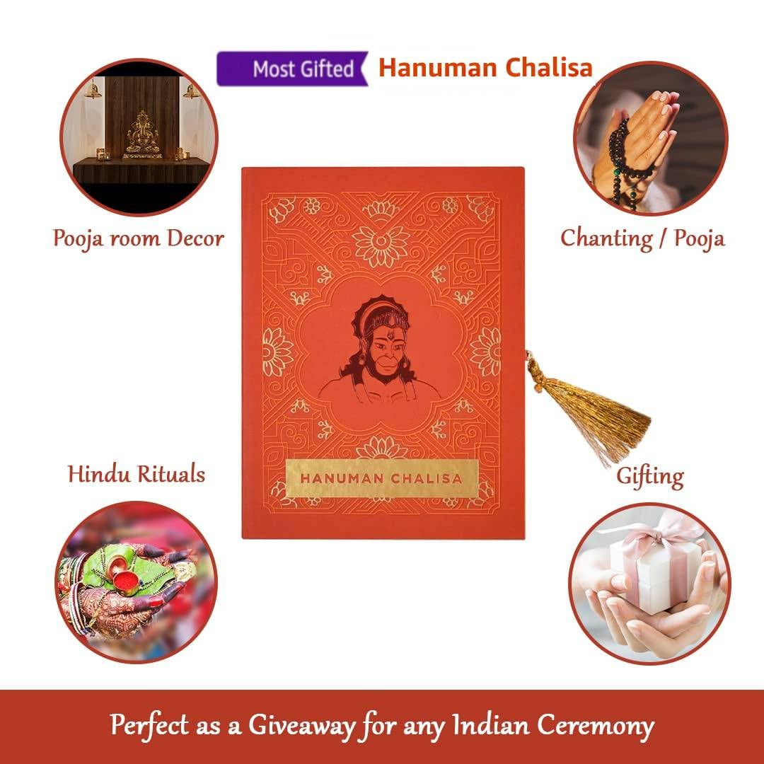 Hanuman Chalisa Pocket Book ( Hindi, Roman Hindi) Hardbound Premium Edition in a Gift Case