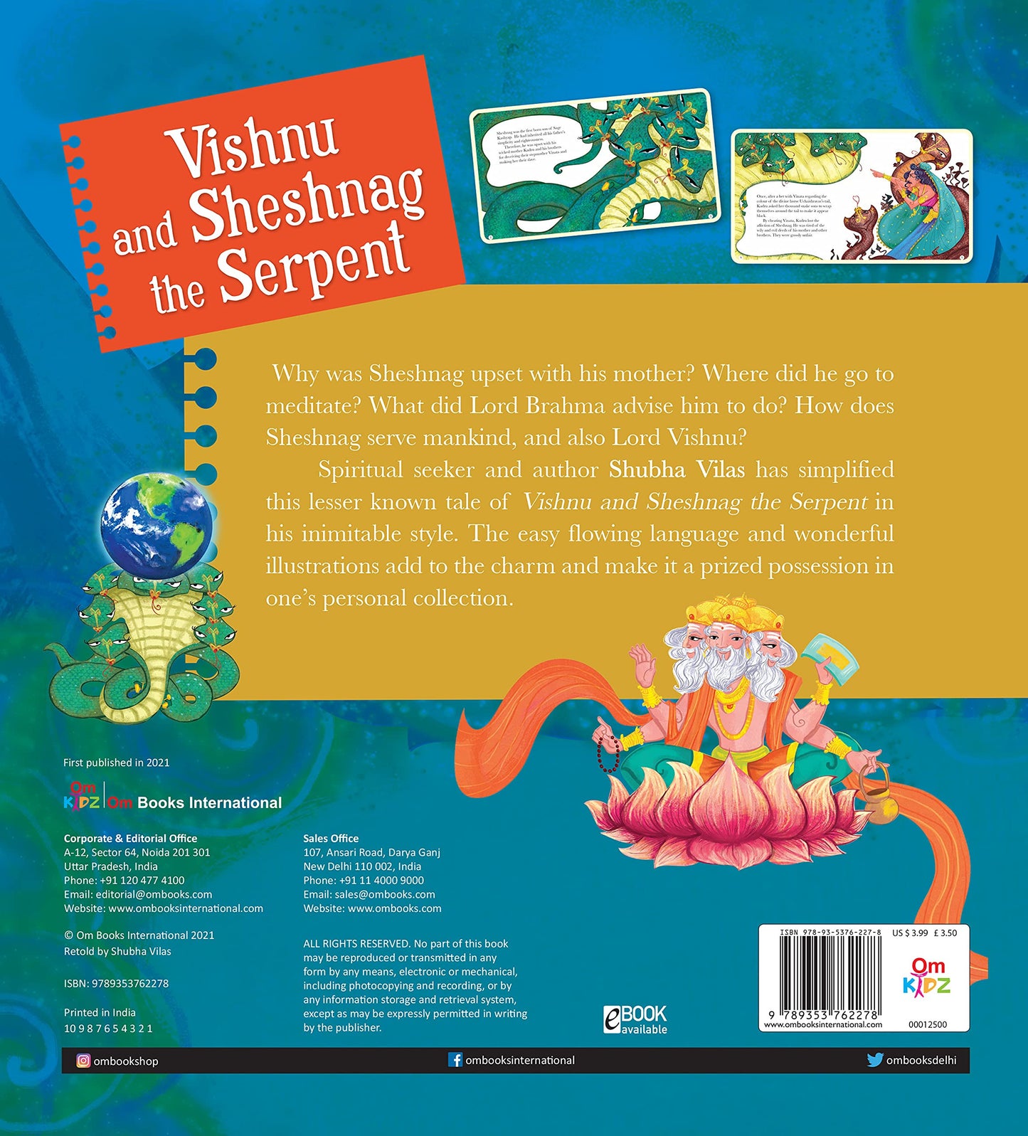 Vehicles of Gods : Vishnu and Sheshnag the Serpent by Shubha Vilas