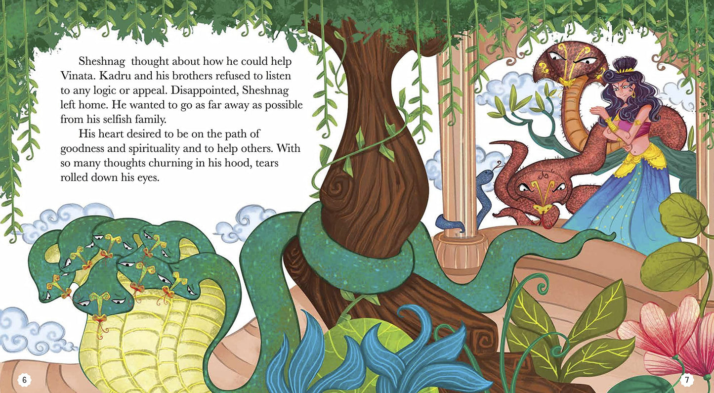 Vehicles of Gods : Vishnu and Sheshnag the Serpent by Shubha Vilas