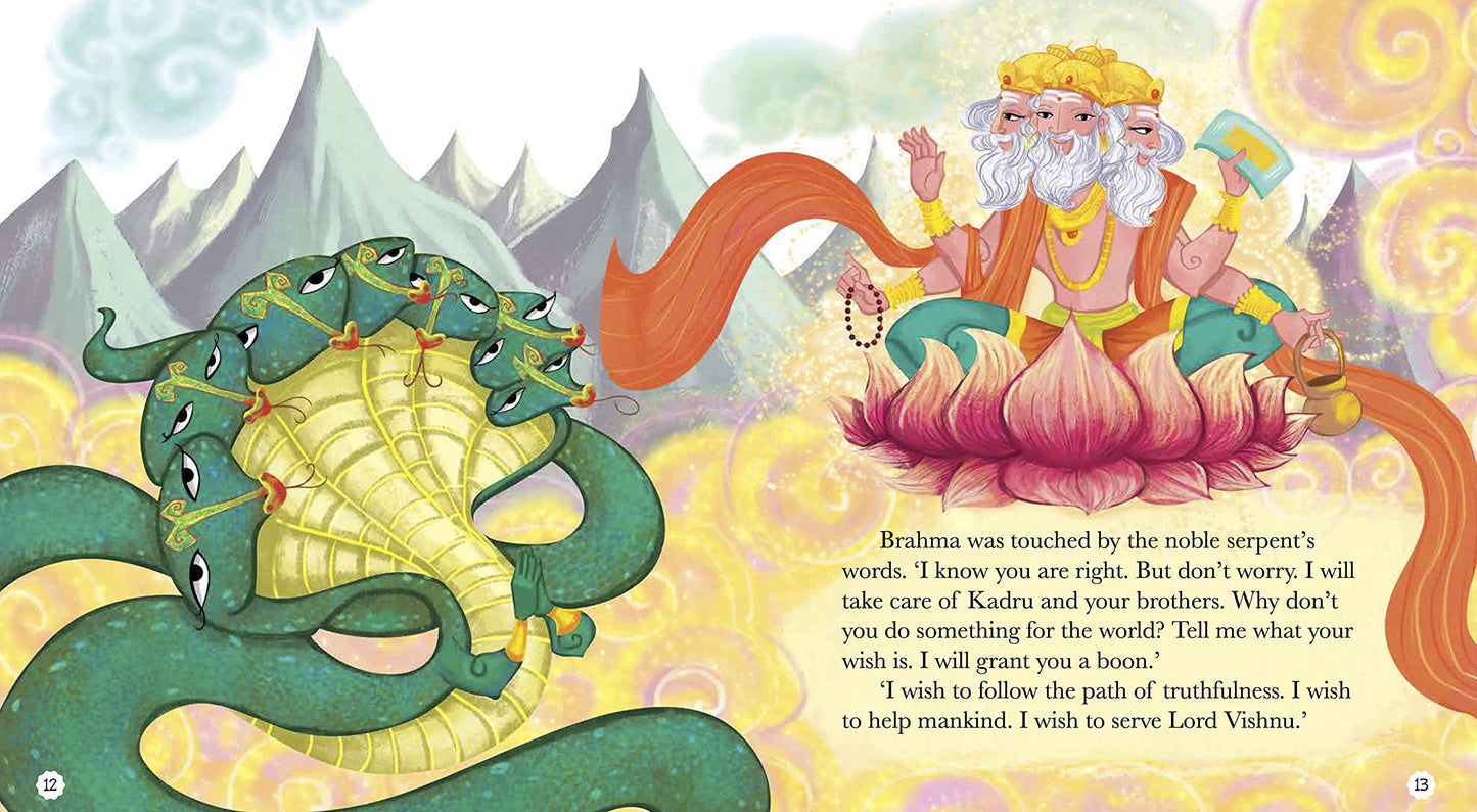 Vehicles of Gods : Vishnu and Sheshnag the Serpent by Shubha Vilas