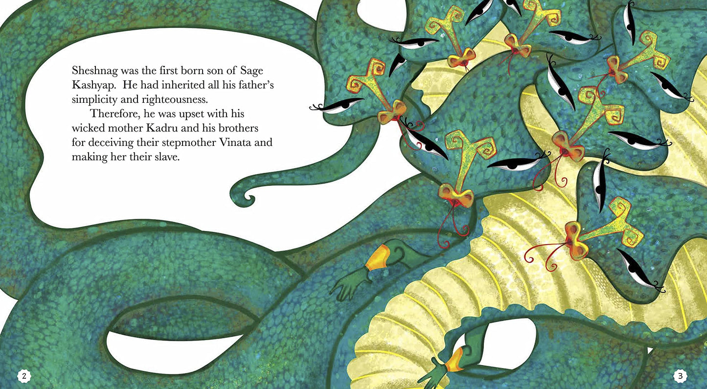 Vehicles of Gods : Vishnu and Sheshnag the Serpent by Shubha Vilas