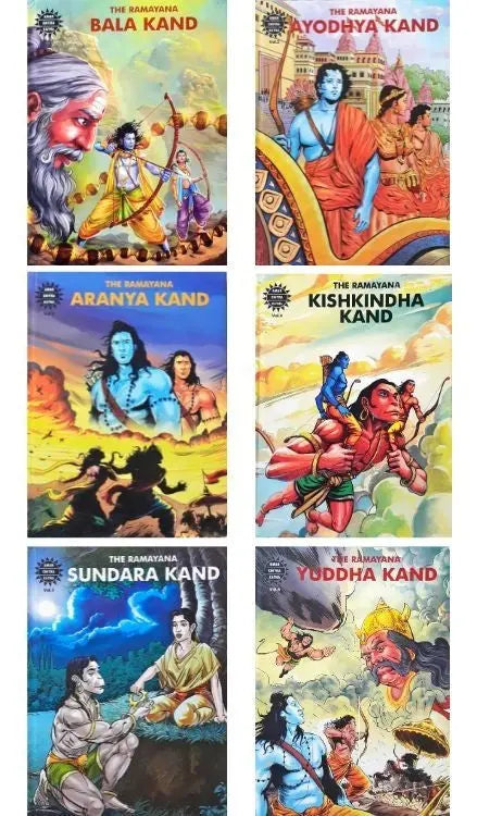 Amar Chitra Katha Valmiki's Ramayana Box Set of 6 Volumes