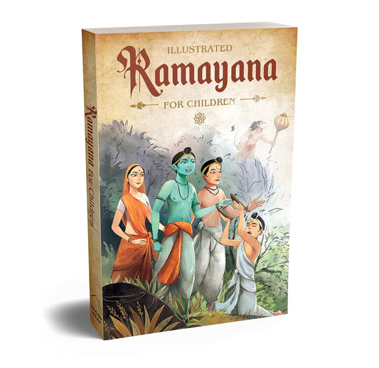 Illustrated Ramayana for children by Shubha Vilas - Black & White Paperback