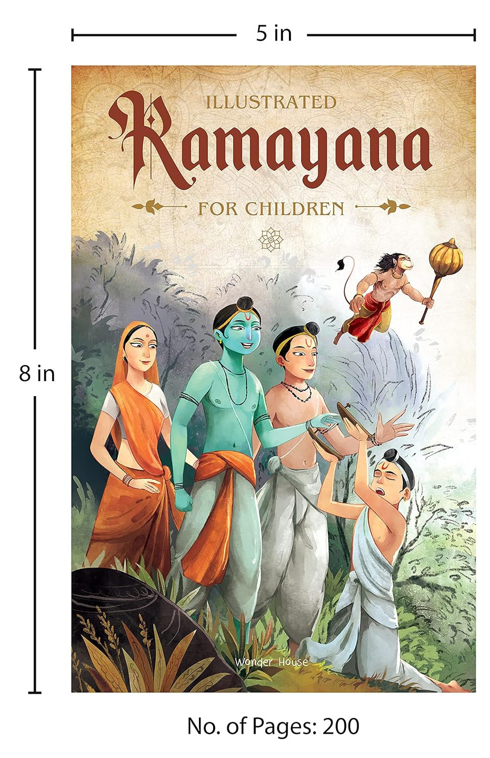 Illustrated Ramayana for children by Shubha Vilas - Black & White Paperback