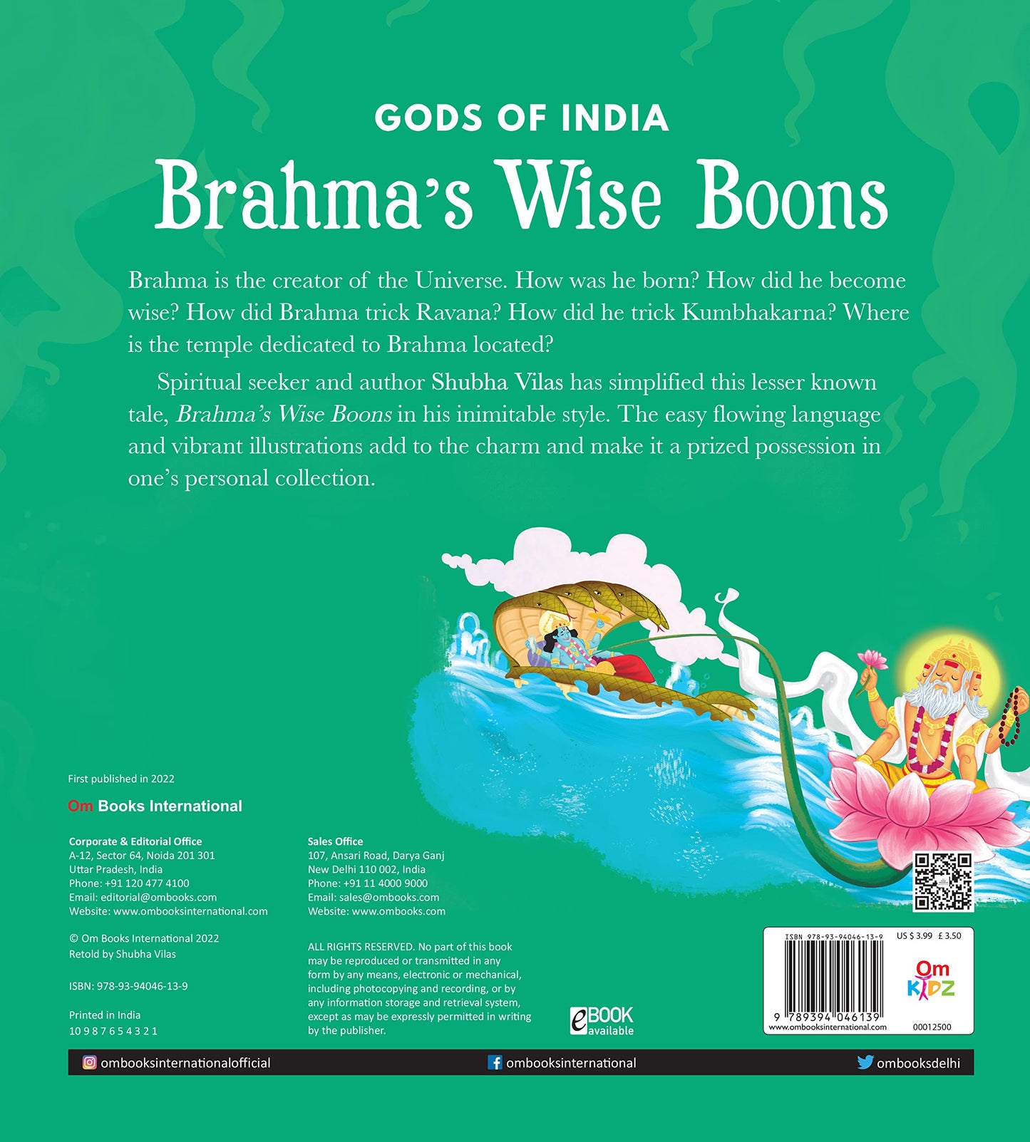 Gods of India : Brahma's Wise Boons By Shubha Vilas