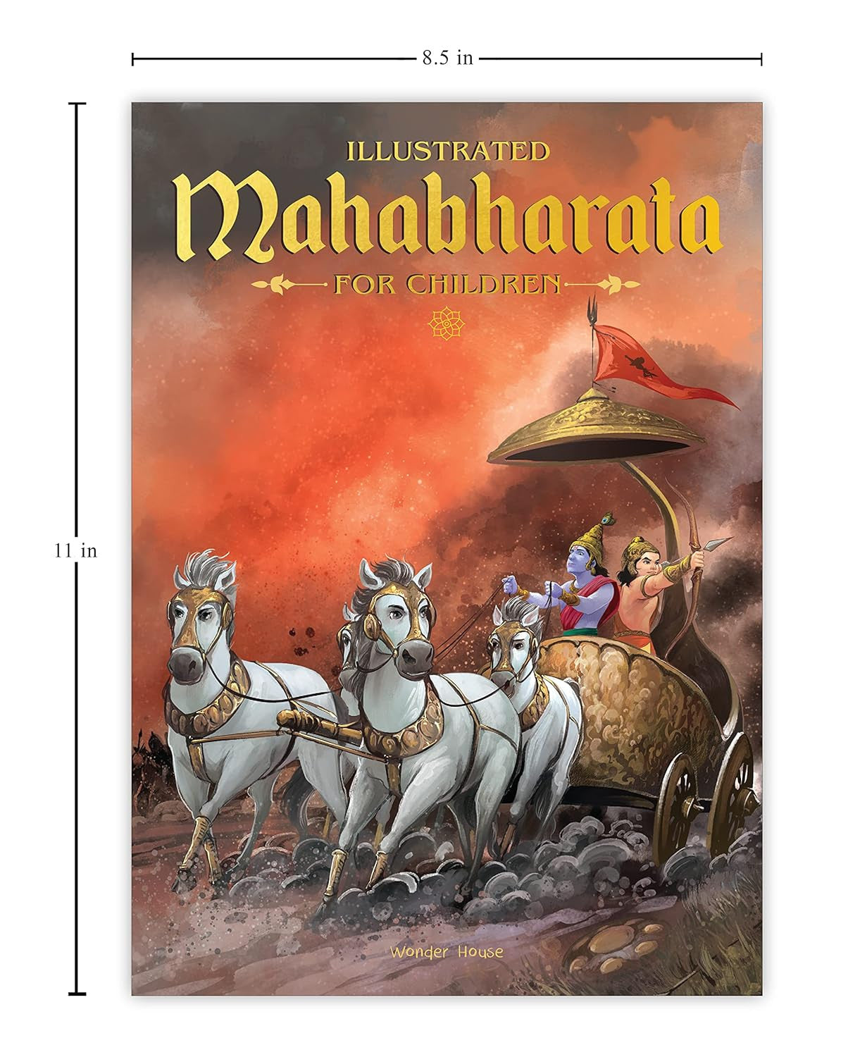 Mahabharata - Illustrated Book For Children - Black and white - Paperback