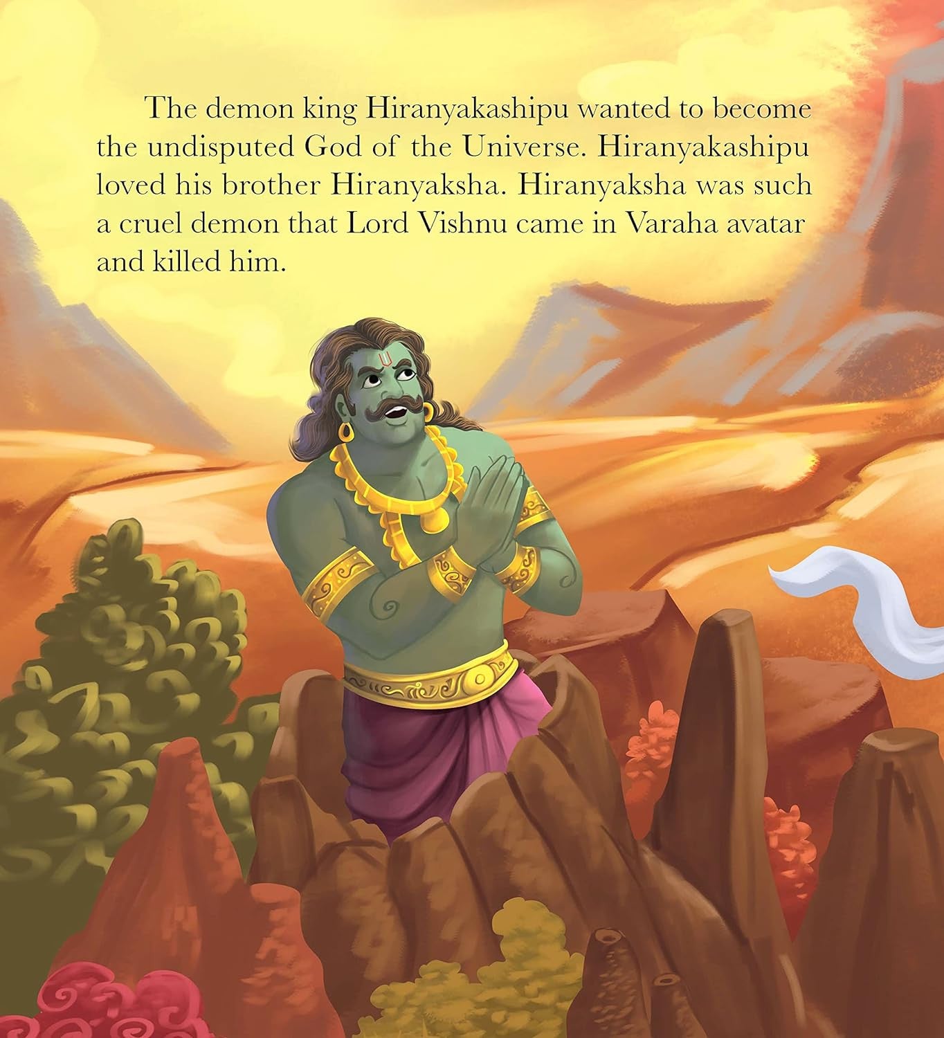 Gods of India - Narsimha Saves Prahlad by Shubha Vilas