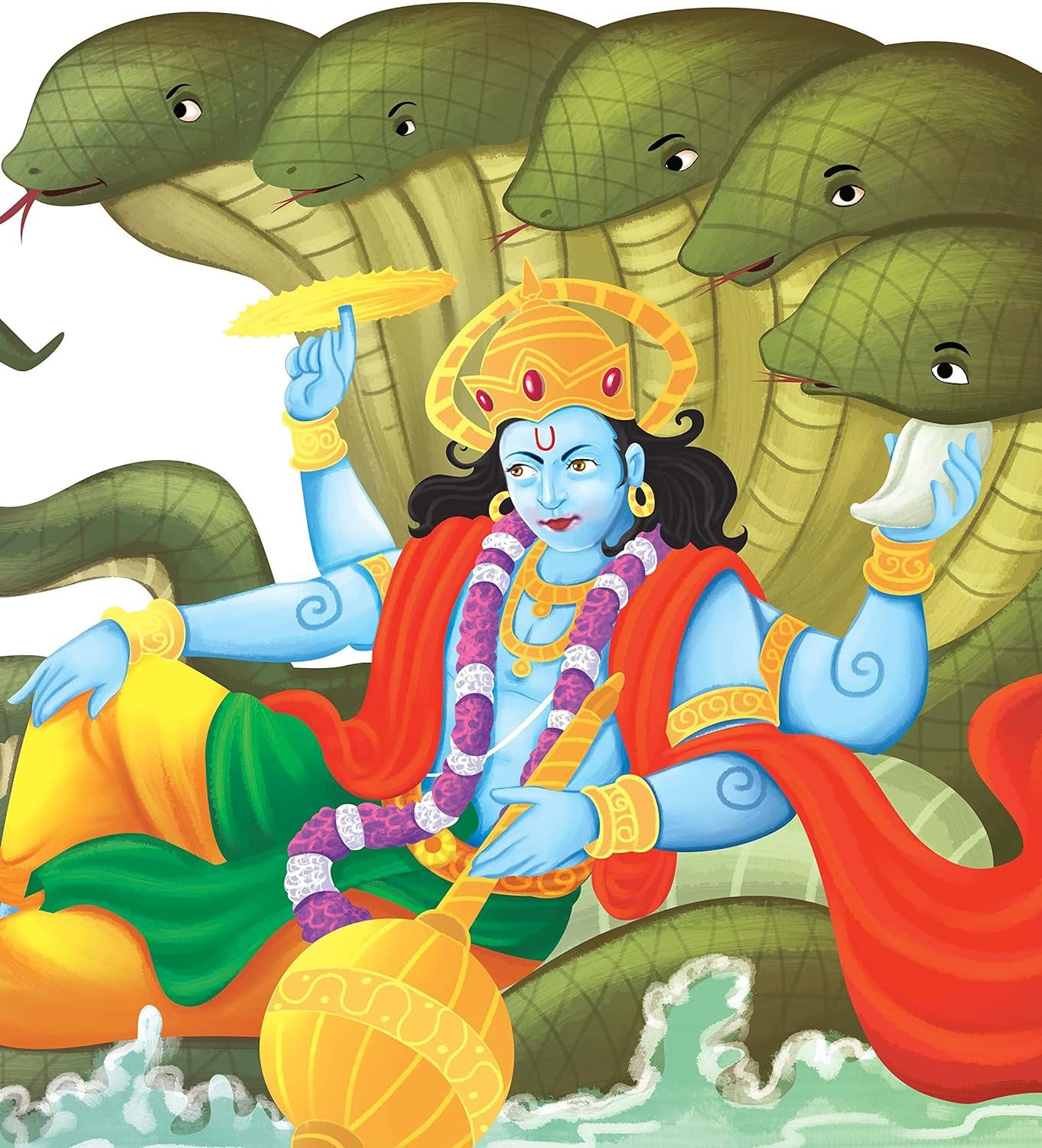 Gods of India - Vishnu Slays the Demons