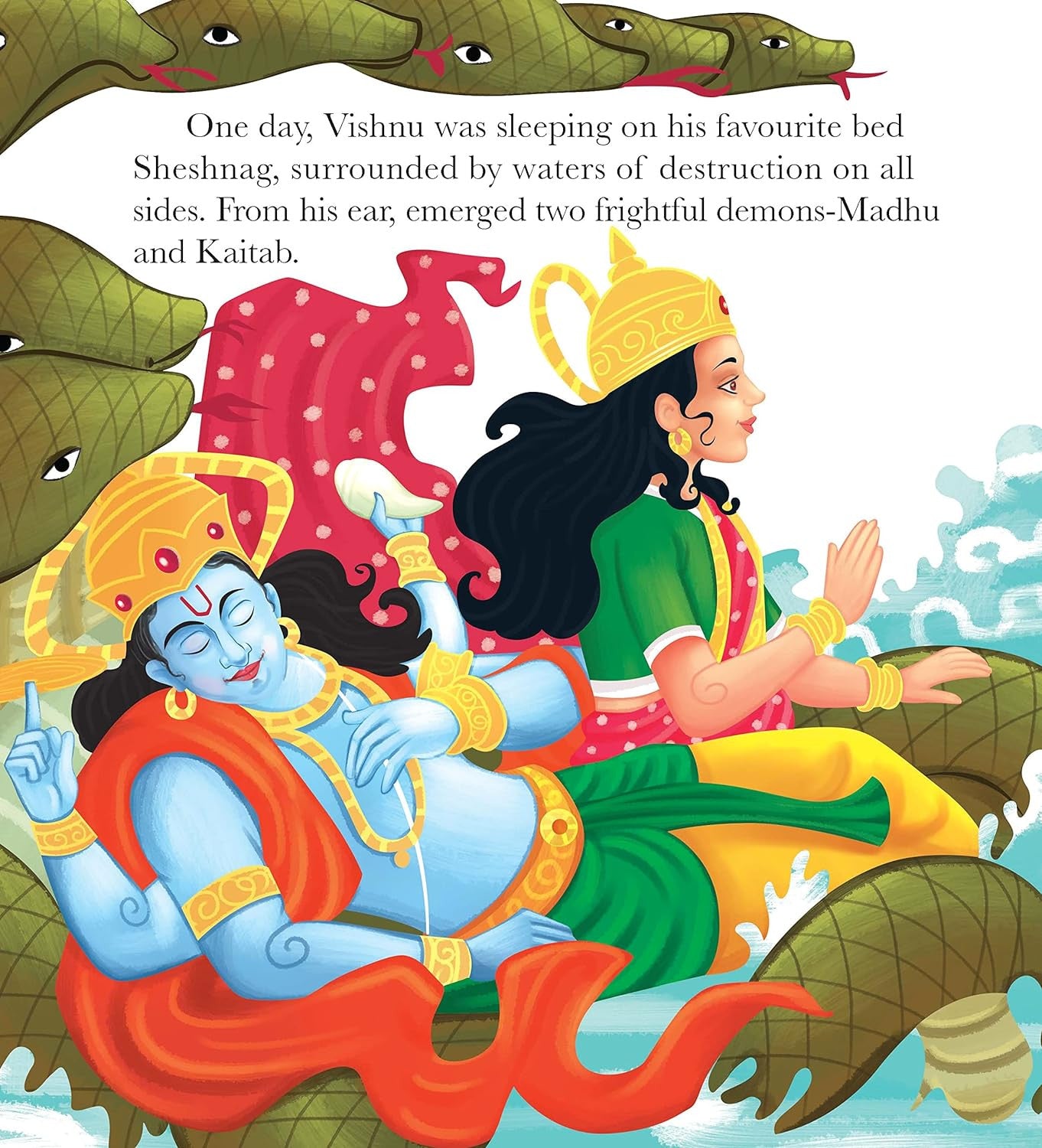 Gods of India - Vishnu Slays the Demons