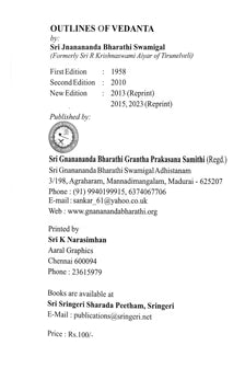 Outlines of Vedanta